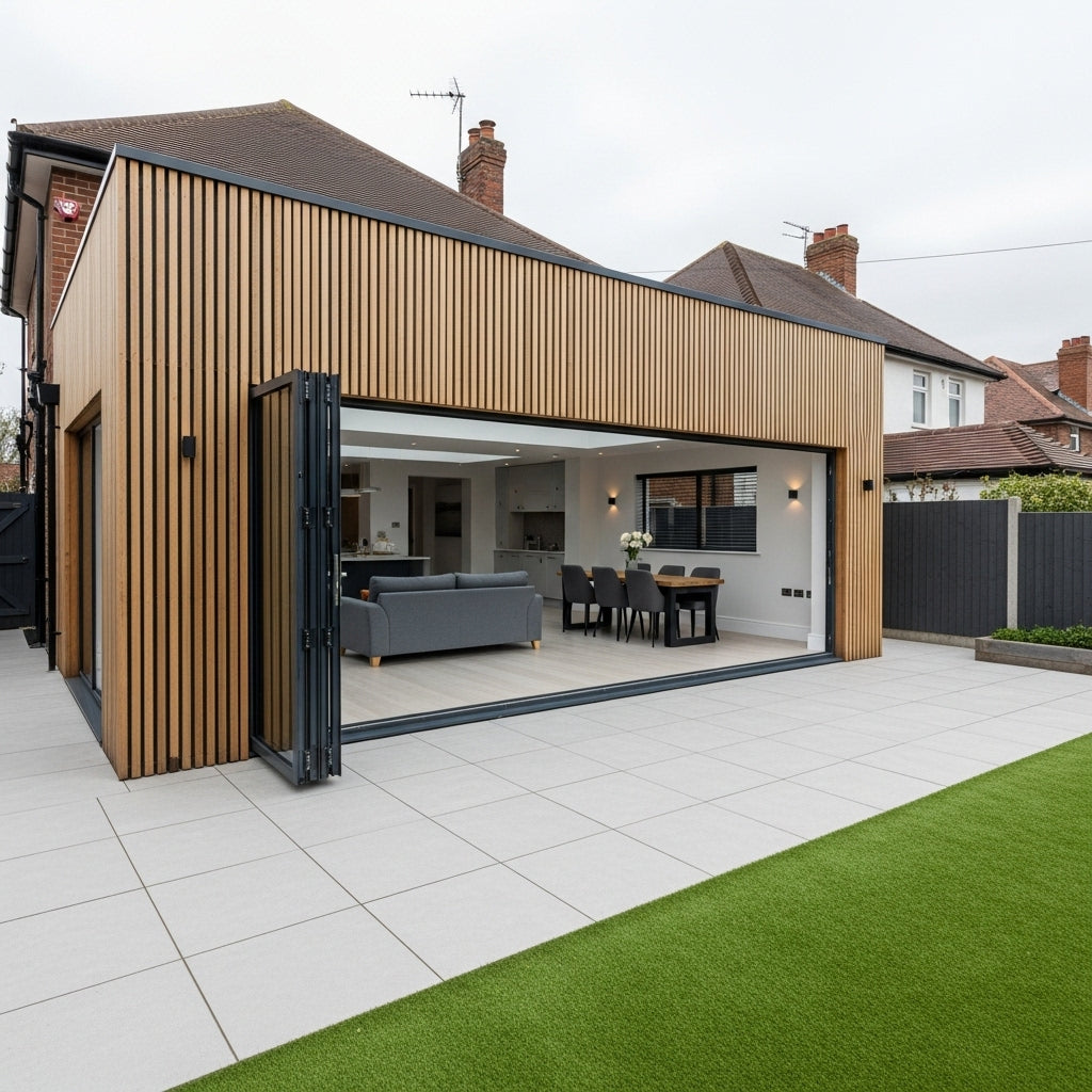 Cedar Slatted Composite Cladding