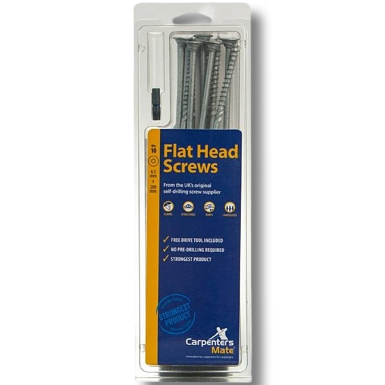 200mm Flat Head Self-drilling Screws