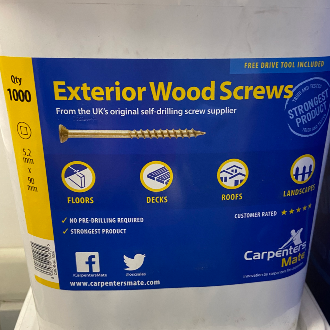 90mm Exterior Wood Self-drilling Screws