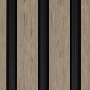 Oak & black coloured composite shadow cladding.