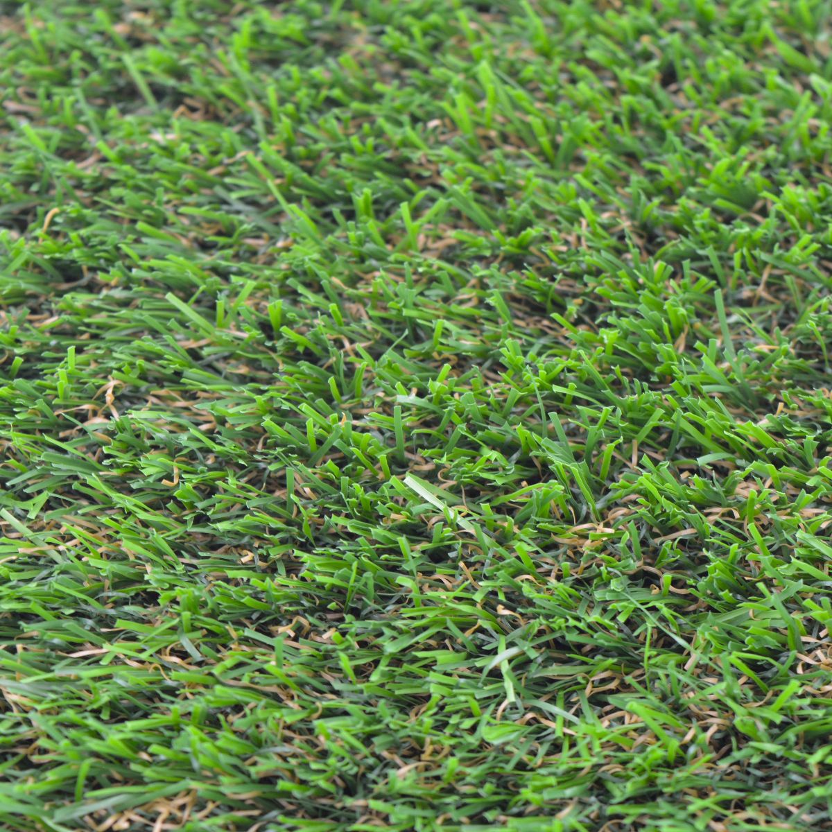 Close-up of 30mm artificial grass with a focus on texture