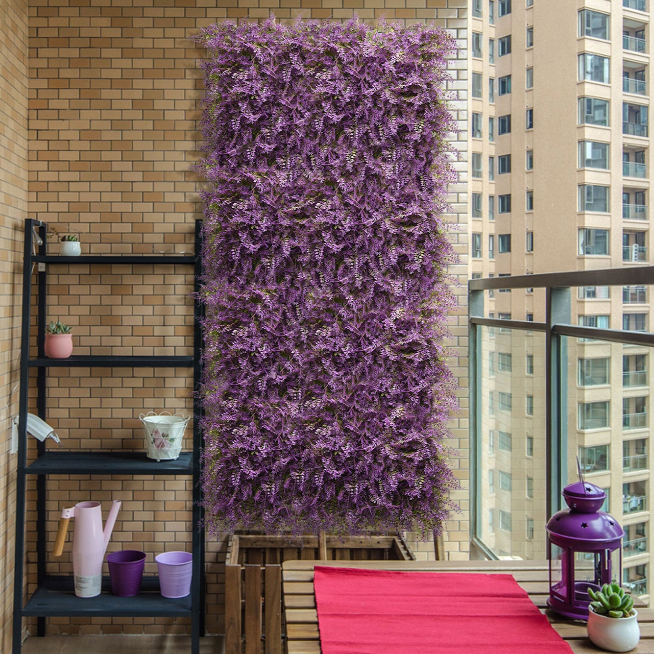 Hazy Heather | 50x50cm Artificial Living Wall Tiles