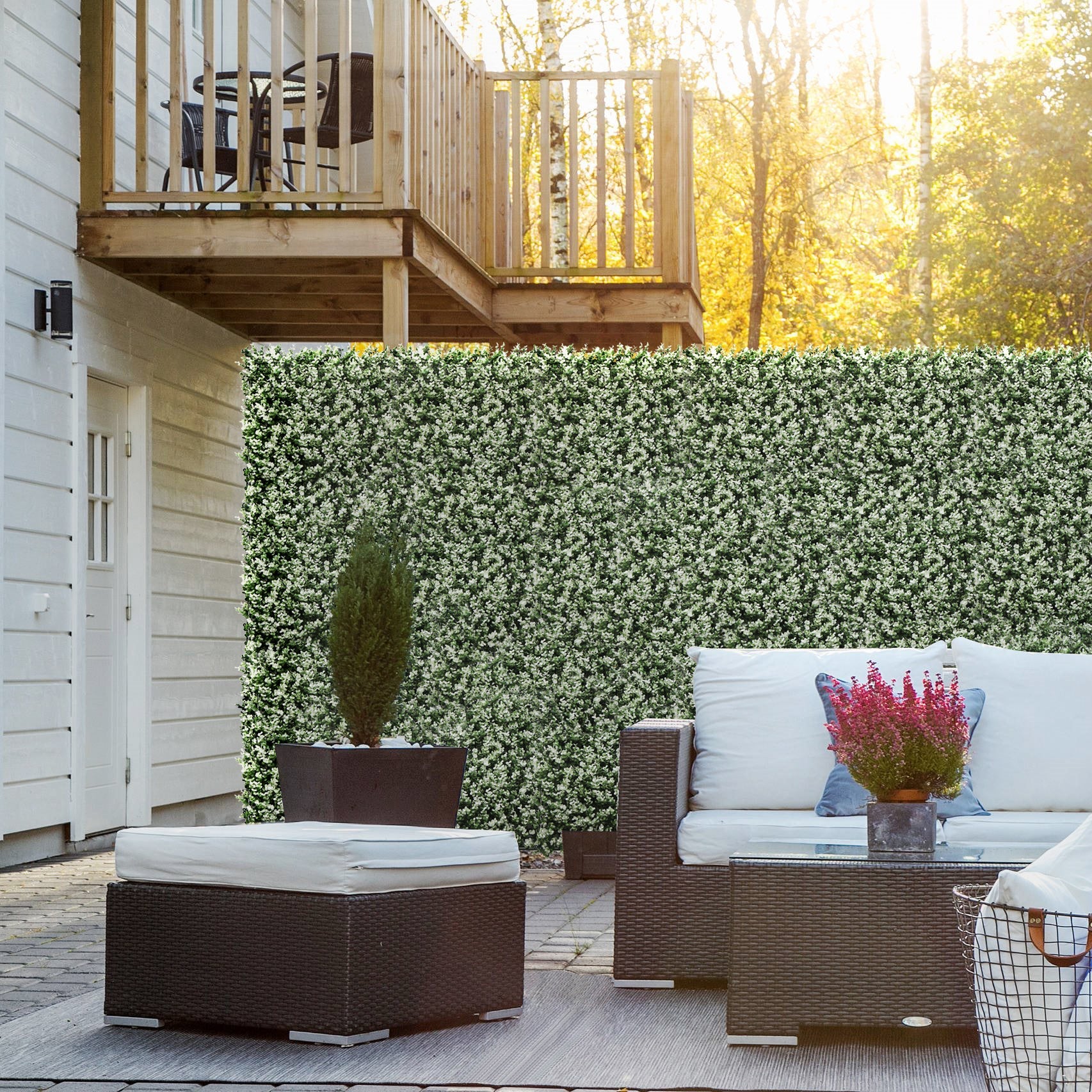 White Flower | 50x50cm Artificial Living Wall Tiles