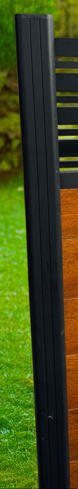 Black Aluminium Post Infill