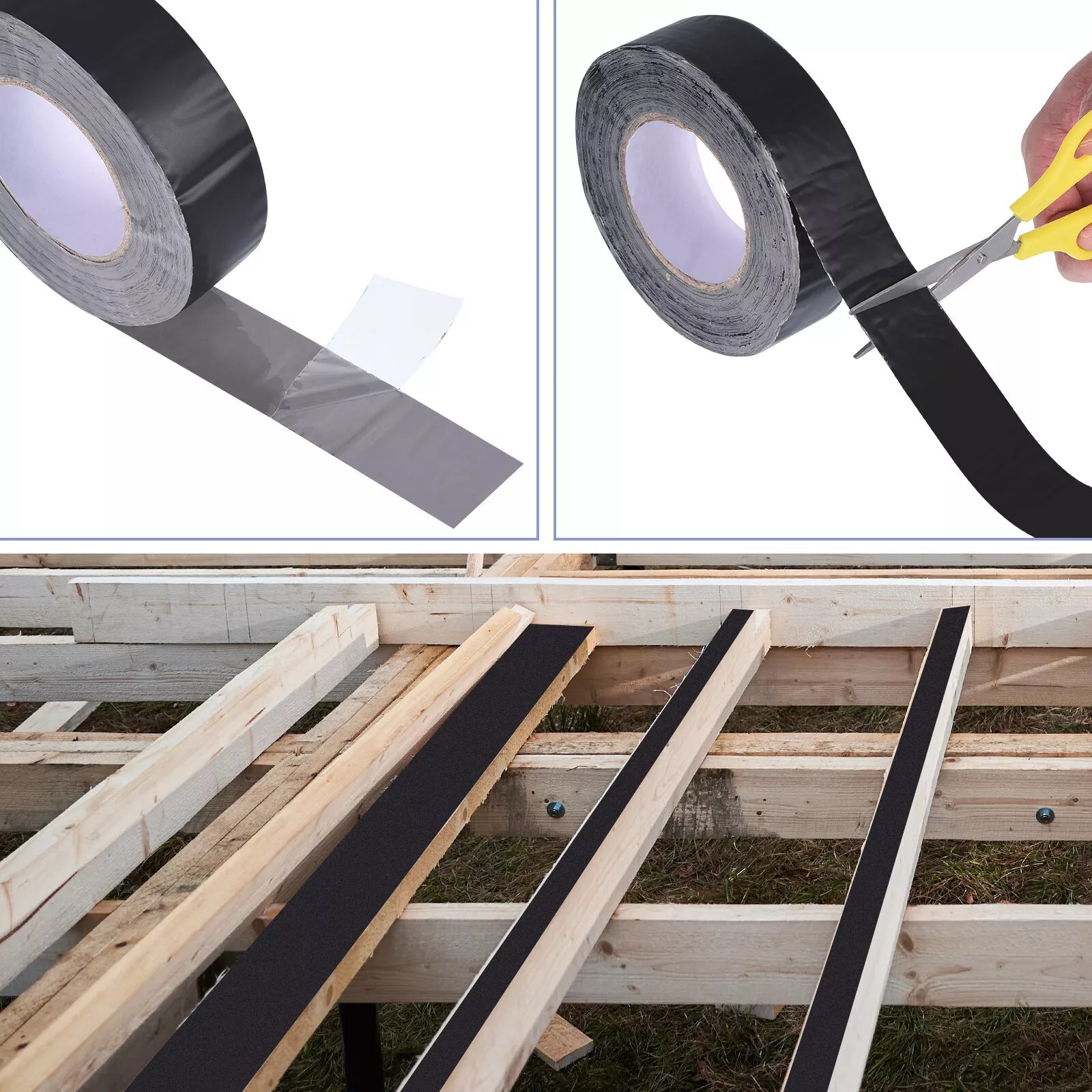 A roll of 'Grass Yard' brand decking frame tape.