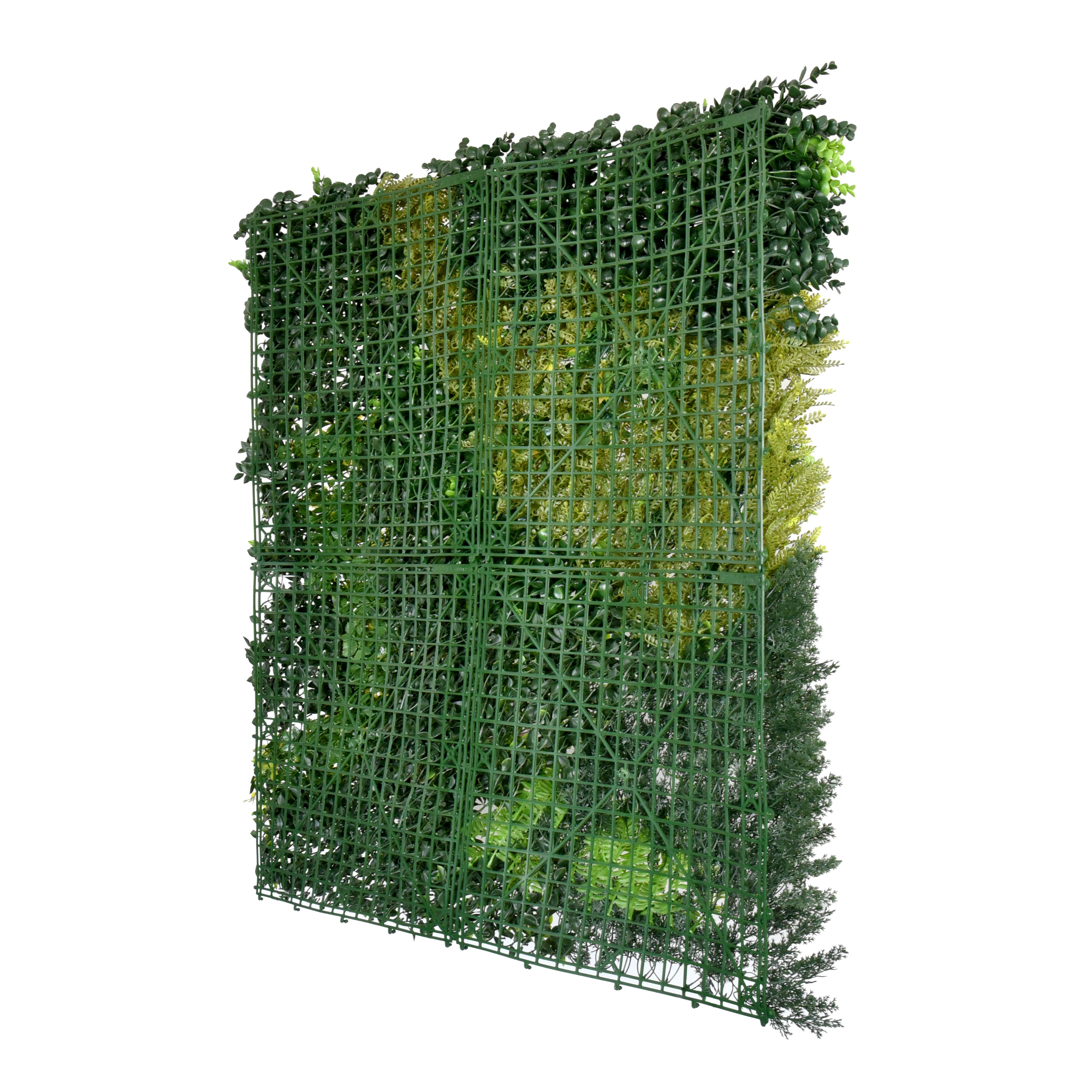 Island 1m x 1m artificial green wall panels, reverse side