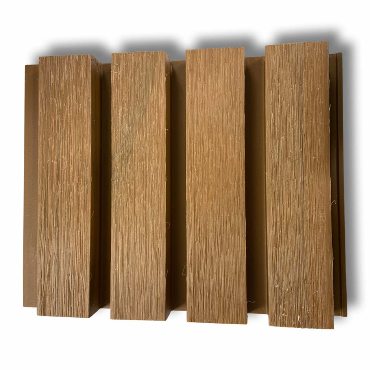 The Cedar panel, also known as Spiced Oak or Teak, emulates the warm hues of a freshly oiled timber shadow gap batten cladding, great for garden rooms etc.