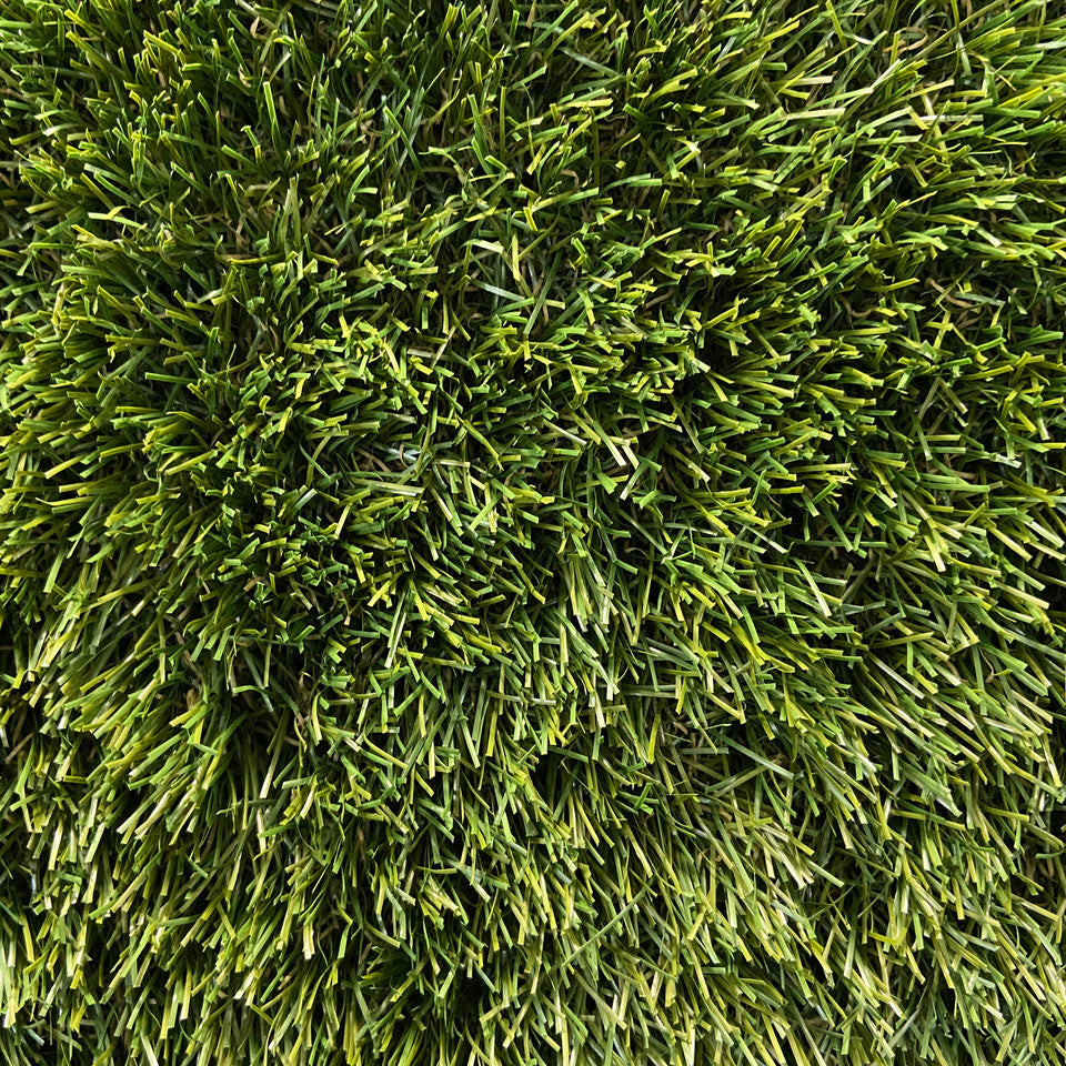 Close-up of artificial grass with a textured surface